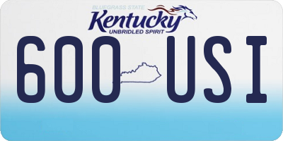 KY license plate 600USI