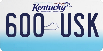 KY license plate 600USK