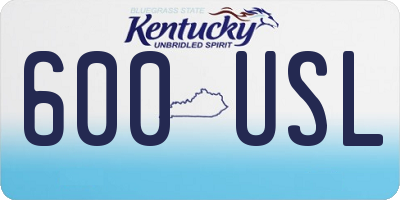 KY license plate 600USL