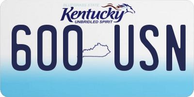 KY license plate 600USN