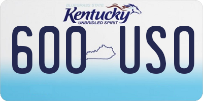 KY license plate 600USO