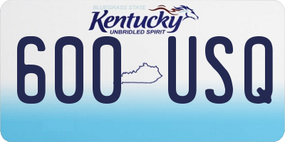 KY license plate 600USQ