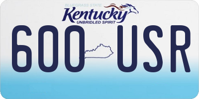 KY license plate 600USR