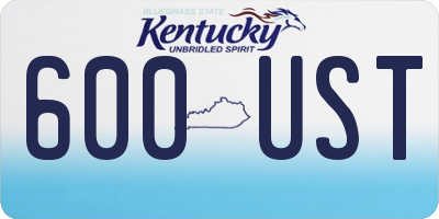KY license plate 600UST