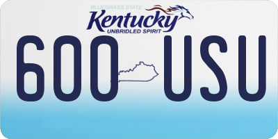 KY license plate 600USU