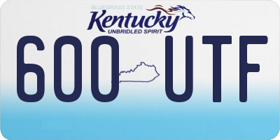 KY license plate 600UTF