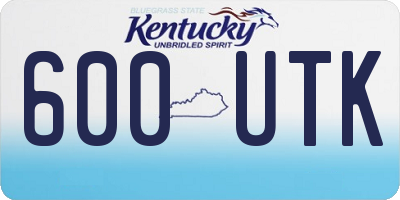 KY license plate 600UTK