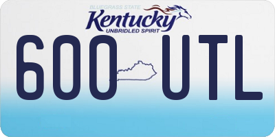 KY license plate 600UTL