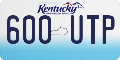 KY license plate 600UTP