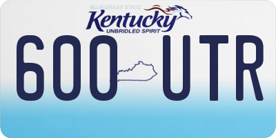 KY license plate 600UTR