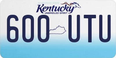 KY license plate 600UTU