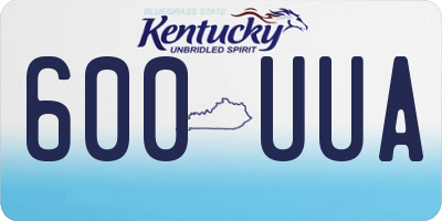 KY license plate 600UUA