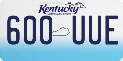 KY license plate 600UUE