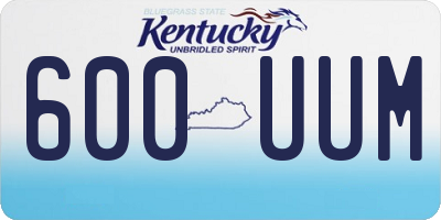 KY license plate 600UUM