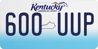 KY license plate 600UUP