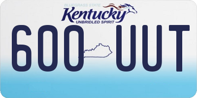 KY license plate 600UUT