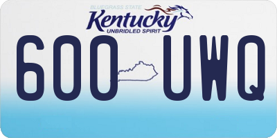 KY license plate 600UWQ
