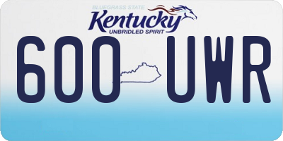 KY license plate 600UWR
