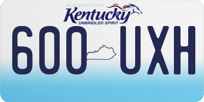 KY license plate 600UXH