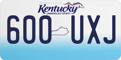 KY license plate 600UXJ