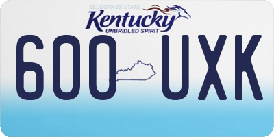 KY license plate 600UXK