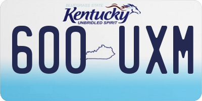 KY license plate 600UXM