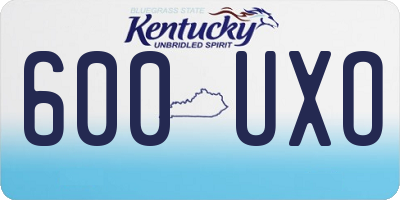 KY license plate 600UXO