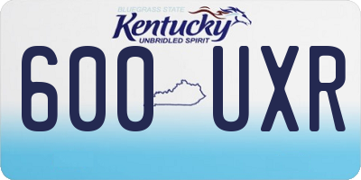 KY license plate 600UXR