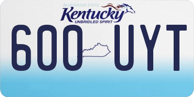 KY license plate 600UYT