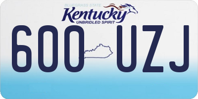 KY license plate 600UZJ