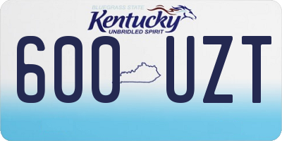 KY license plate 600UZT