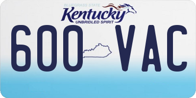 KY license plate 600VAC