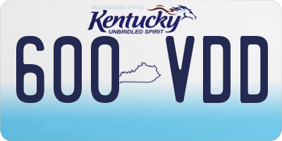 KY license plate 600VDD