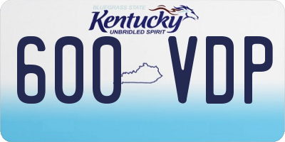 KY license plate 600VDP