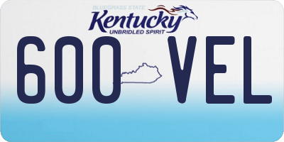KY license plate 600VEL
