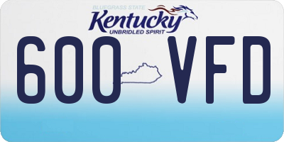 KY license plate 600VFD