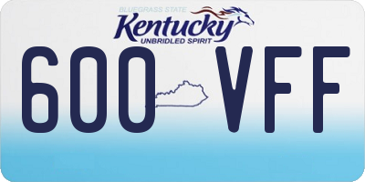 KY license plate 600VFF