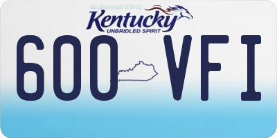 KY license plate 600VFI