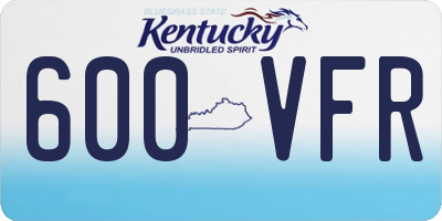 KY license plate 600VFR