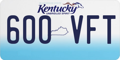 KY license plate 600VFT