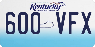 KY license plate 600VFX