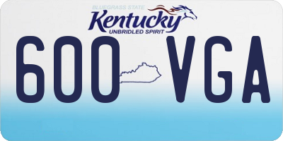 KY license plate 600VGA