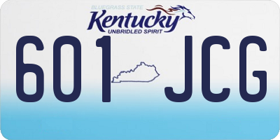 KY license plate 601JCG