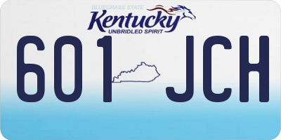 KY license plate 601JCH