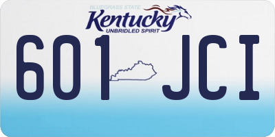 KY license plate 601JCI