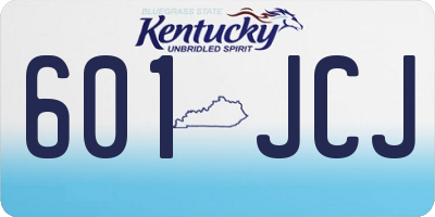 KY license plate 601JCJ