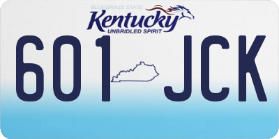 KY license plate 601JCK