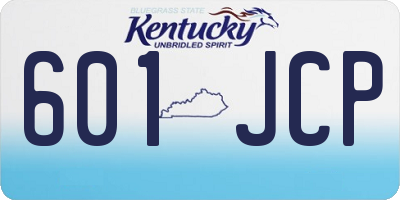 KY license plate 601JCP