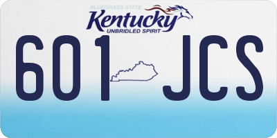 KY license plate 601JCS