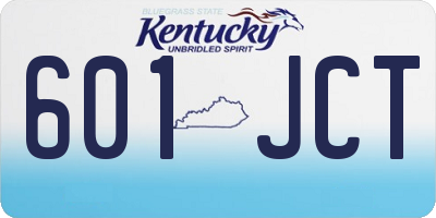 KY license plate 601JCT